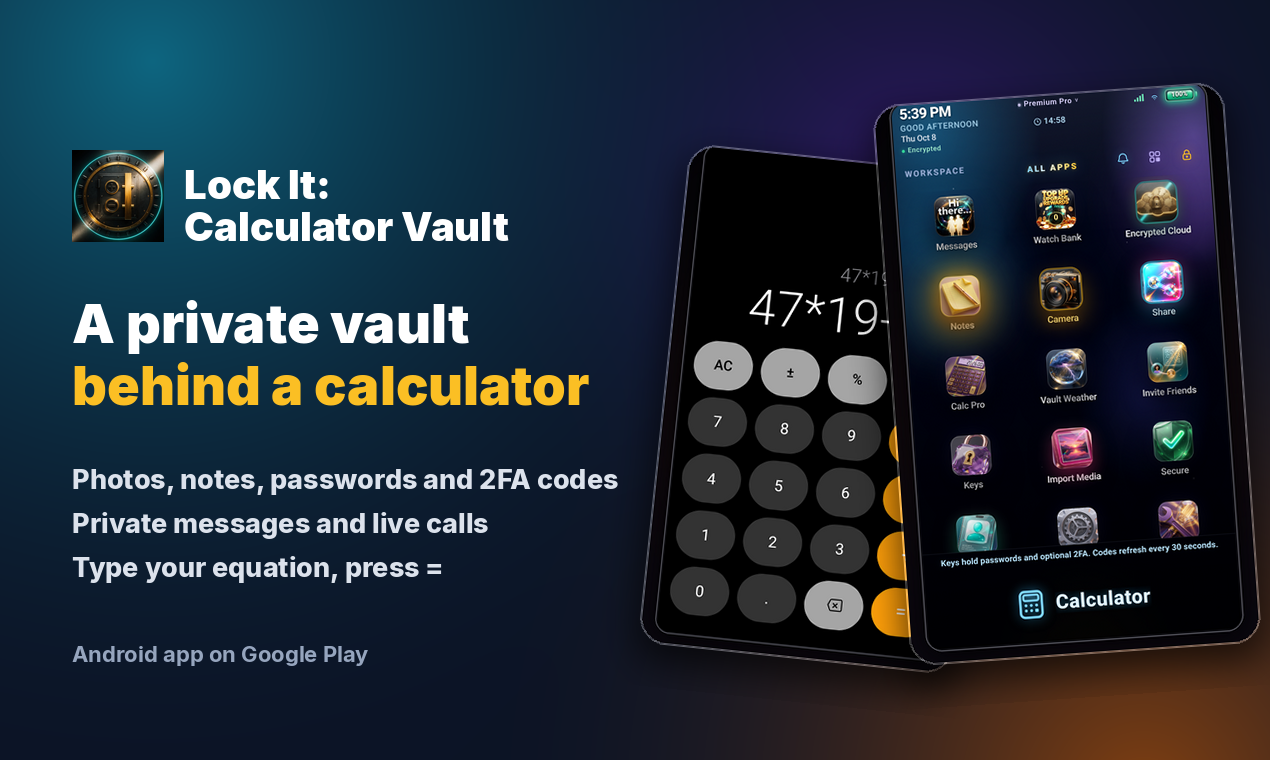 Lock It: Calculator Vault